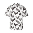 thumbnail image 3 of Goofa Funny Chicken Hawaiian Shirt for Men, Unisex Summer Beach Casual Short Sleeve Button Down Shirts,Aloha Tropical Floral print shirt-XX-Large, 3 of 9