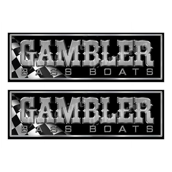 Gambler Classic Racing 10" long Stickers
