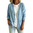 thumbnail image 4 of Breezora Women's Chunky V Neck Cardigan Sweater Loose Fit Open Front Casual Fall Knit Jacket for Layering, 4 of 10