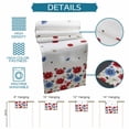thumbnail image 6 of Red Blue Floral Table Runner 72 Inches, Independence Day Flowers Farmhouse Bed Runner Dresser Scarves Tabletop for Indoor Outdoor Parties/Ceremony/Banquet, 16" x 72", 6 of 9