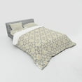 thumbnail image 3 of Ambesonne Geometric Bedding Set 3 Pcs, Moroccan Floral Art, Twin XL, Taupe Pale Yellow, 3 of 3