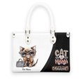 thumbnail image 3 of Skookum Cat Bag, Personalized Leather Handbags For Women - Personalized Bag with Name - Tote Bags for Mom Grandma - Custom Gifts Ideas for Her, Gift for Cat Lover, Cat Mom, 3 of 7