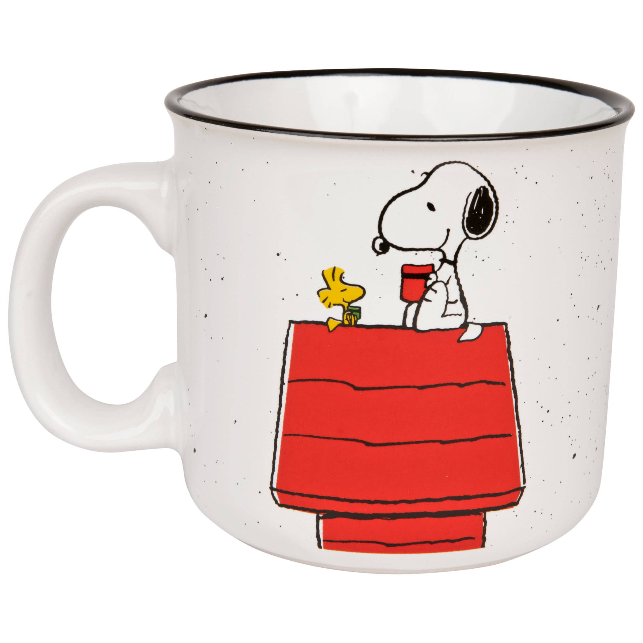 Peanuts Snoopy Woodstock Sleeping Ceramic Coffee Tea Mug with Lid 16 oz NEW 