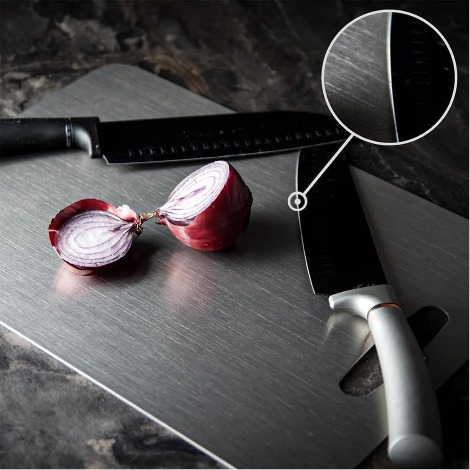 Titanium Cutting Boards For Kitchen, 3Pcs  Cut Titanium Cutting Board, Food Grade Quality,Easy To Clean And Will Not Absorb Odors, Suitable For Kitchen Or Outdoor Camping