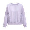 thumbnail image 4 of XIYON Womens Sweatshirts Elegant Crewneck Long Sleeve Sweatshirt Loose Pullover Top Relaxed Fit Fall Outfits, 4 of 5