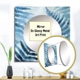 thumbnail image 3 of Designart "Nature s Magic in Blue Fern Fonds III" Floral Blue Large Square Mirror - Square Bedroom Mirror Printed Wall Decor - Modern Square Printed Wall Mirror Art, 3 of 5
