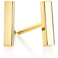 thumbnail image 2 of Minimalist 14k Gold Polished Stud Bar Line Stick Earrings, 8.5mm X 2mm rose-gold, 2 of 7