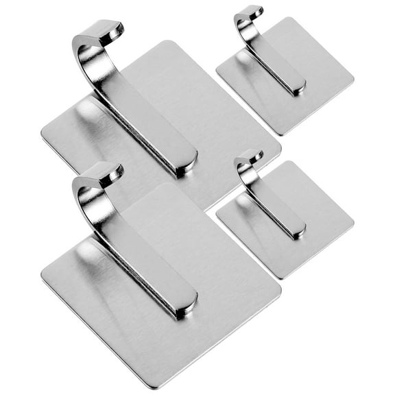 4 Pcs Kitchen Towel Hooks Self Adhesive Stainless Steel