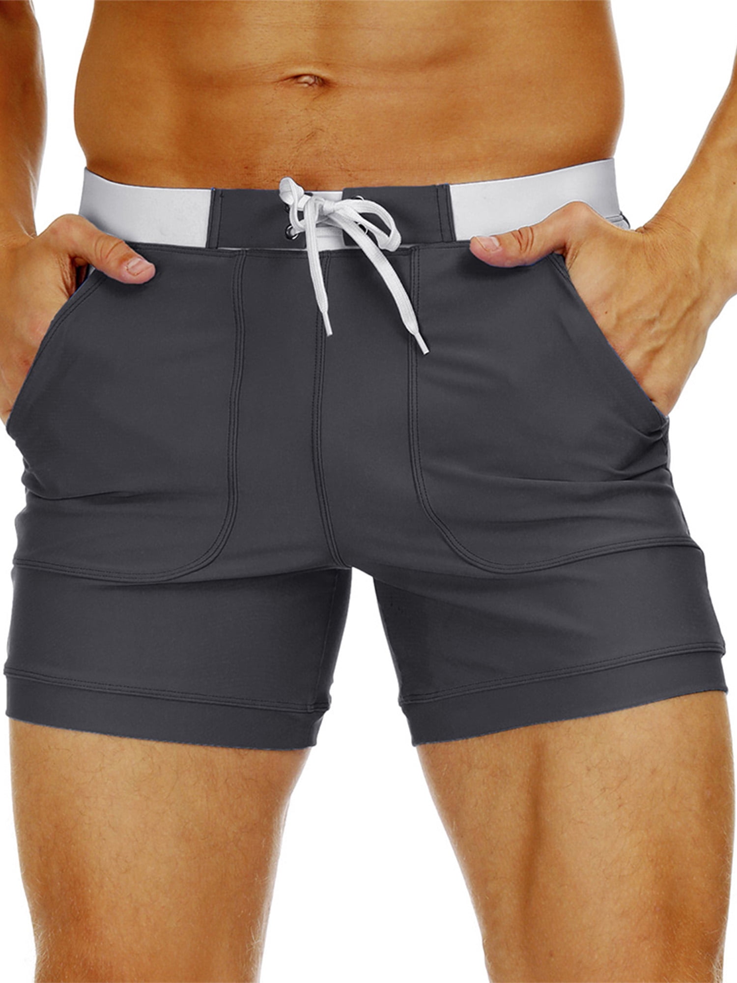 UKAP Mens Swim Trunks Swim Shorts Pants Briefs Boys Board Shorts with ...