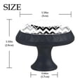thumbnail image 3 of 4 Pcs Black and White Stripes Knobs for Kitchen Cabinet Cupboard Dresser Bookcase Drawer Pulls Handles Round Home Decor, 3 of 5