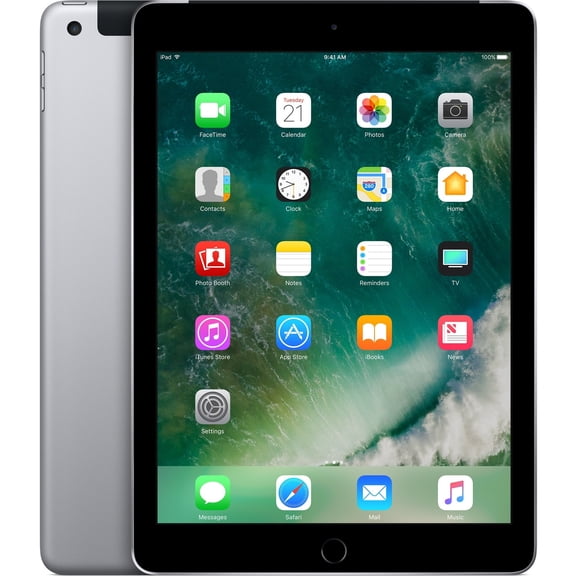 Apple iPad Tablet, 9.7", 128 GB Storage, iOS 12, 4G, Space Gray