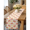 thumbnail image 5 of Summer Orange Crab Yellow Lemon Table Runner-36 Inch Long Abstract Marine Life Table Runners Linen Burlap Tablerunner for Kitchen Dining Room Holiday Party, 5 of 9
