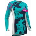 thumbnail image 3 of Thor 2026 Womens Launchmode Bleach White/Aqua Motocross Offroad Jersey Pant Combo (Medium, 3/4), 3 of 11