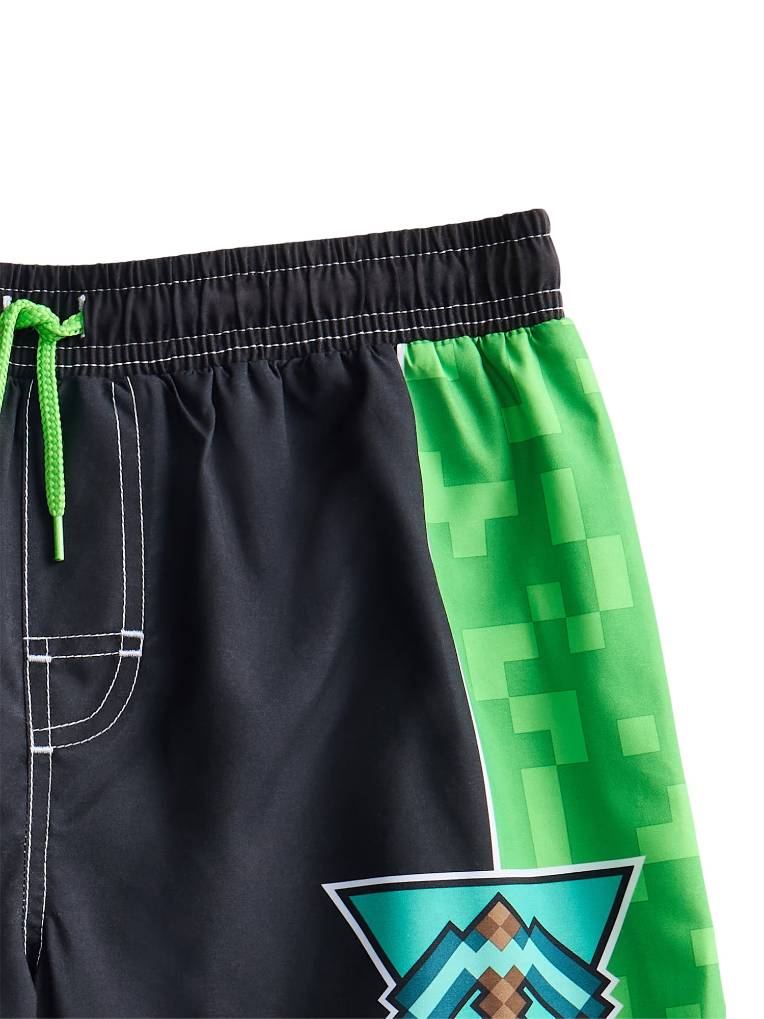 Minecraft Boys Creepers Swim Trunks with UPF 50, Sizes 4-16