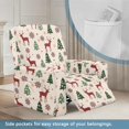 thumbnail image 4 of Renewold Reindeer Oversized Recliner Cover Stay in Place Christmas Tree Snowflakes Lazy Boy Recliner Chair Cover 4 Pieces Washable Reclining Seat Cover for Home Christmas Decor, 4 of 8