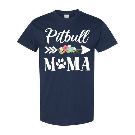 Inktastic Pitbull Mama with Arrow and Flowers T-Shirt