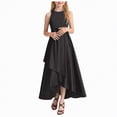 thumbnail image 1 of NIEWTR Robes pour Filles Coupe Classique Évasée Sans Manches Robe d'Été Douce Confortable Tenue de Pique-Nique (Noir, 6-8 Ans), 1 of 5