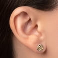 thumbnail image 2 of Aretes de oro 14k GIALLO Broquel Pay de corazones de oro amarillo mate y oro blanco brillante, 2 of 4
