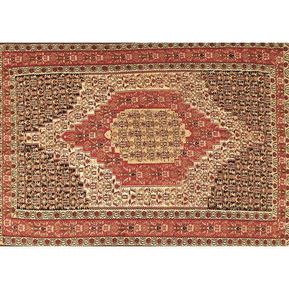 Ahgly Company Indoor Rectangle Persian Brown Traditional Area Rugs, 5' x 7'