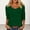 Green, variant on Womens 3/4 Sleeve Tops And Blouses Scoop Neck T-Shirts Fashion Solid Color Spring Clothing Trendy Ladies Casual Tunic Shirts Soft Comfy Cotton Pullover Basic Tee Wear