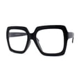 thumbnail image 1 of SA106 Super Oversize Granny Thick Plastic Ironic Eyeglasses Matte Black, 1 of 4