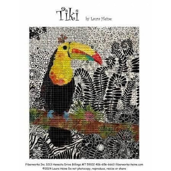Laura Heine Tiki Collage Wall Quilt Pattern