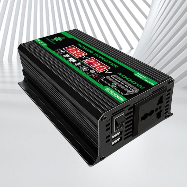 12V a 220V/110V INVERTER INVERMENTE POWER 4000W CAR VOLTAJE DE CAR PANTALLA LCD VEHÍCULO Pantalla de voltaje LED de inversor inteligente