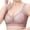 Pink, variant on Women's Front Closure Bras Posture Full Coverage Plus Size Embroidery Underwire Unlined Bra