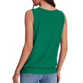 thumbnail image 6 of Women's Fashion Round Neck Sleeveless Tank Top, Solid Color Casual Top for Summer and Layering,Green,2XL, 6 of 8