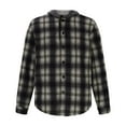 thumbnail image 4 of guisaled Mens Flannel Shirt Jacket with Hood Sherpa Lined Heavy Fleece Jackets Long Sleeve Button Down Causal Plaid Jacket Deals, 4 of 5