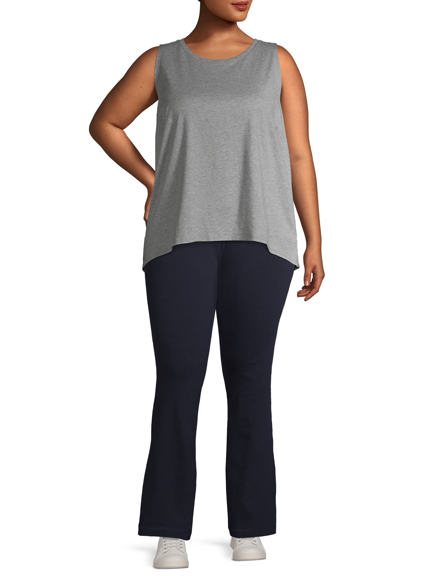 Athletic Works Women’s and Women's Plus Stretch Cotton Blend Straight Leg Pants