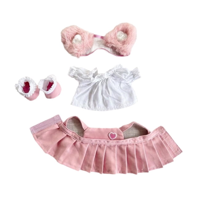 Ropa de Muñeca Baoblaze 15 cm Vestido Rosa Accesorios de Muñeca