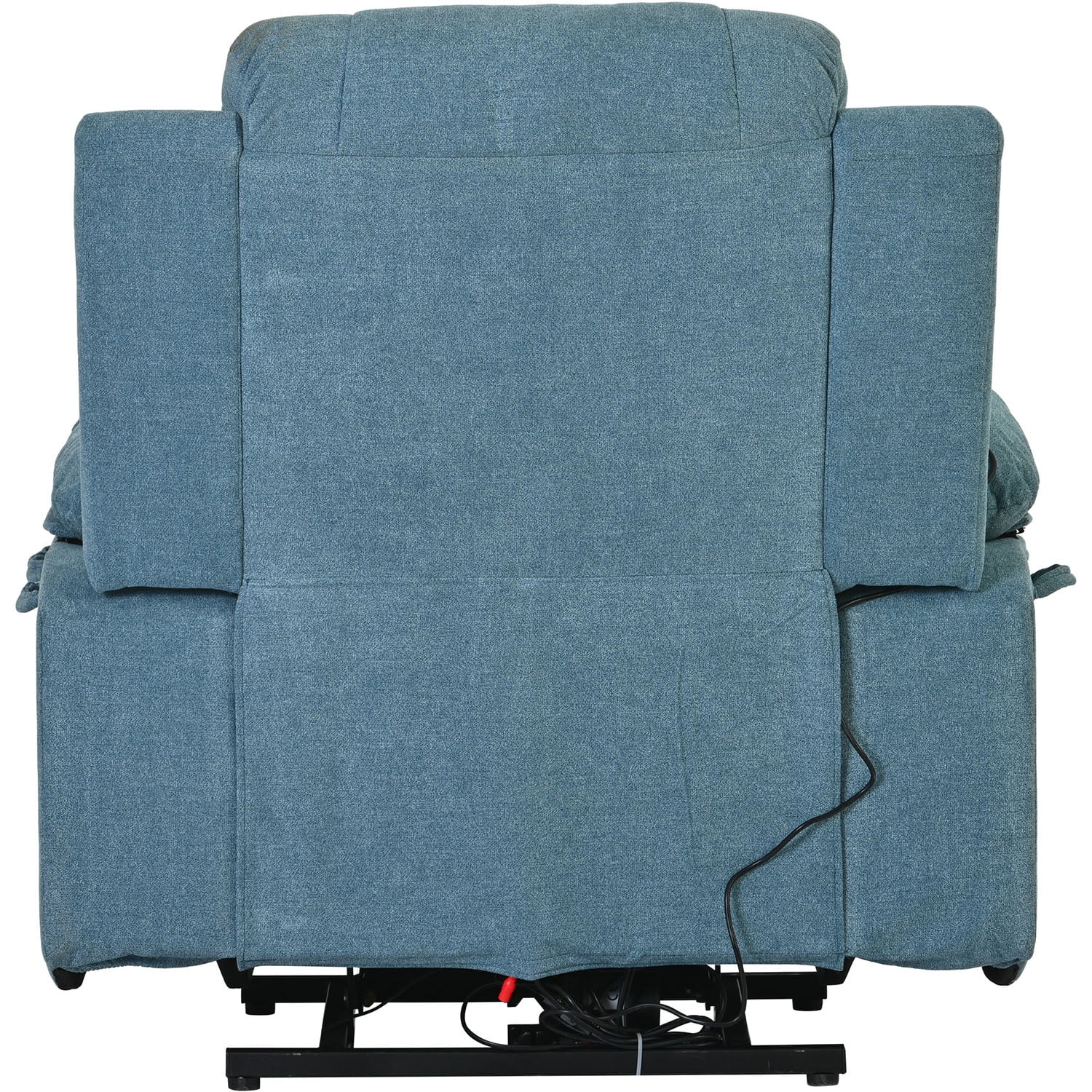Kadyn Massage Recliner, Modern Power Lift Chair for Elderly, Linen Recliner Chair with Adjustable Massage, Heating Function and Side Pocket, Blue