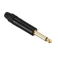 thumbnail image 2 of Chapado En Oro 50Pcs Plug Mono Professional 2 6.35 mm 6.5mm Jack Estéreo Enchufe 6.35mm Jack Negro, 2 of 5