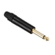 thumbnail image 2 of Chapado En Oro 100Pcs Plug Mono Professional 2 6.35 mm 6.5mm Jack Estéreo Enchufe 6.35mm Jack Negro, 2 of 8