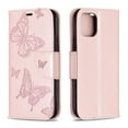 thumbnail image 2 of iPhone 11 Pro 5.8" Wallet Case, Dteck Embossed Butterfly Flip PU Leather Stand Wallet Case Cover For Apple iPhone 11 Pro 2019, Pink, 2 of 6