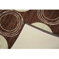 thumbnail image 3 of Custom Size Runner Rug Skid Resistant Contemporary Rug Runner Brown Circles Geometric Cut to Size Roll Runner Rugs By Feet Customize in USA Facility, 3 of 6