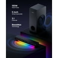 thumbnail image 7 of Sound Bar 3.1 Channel Wired Subwoofer Included Home Theater Audio, by MEREDO, Bluetooth 5.3 & Dynamic RGB Light Sync, for Gaming, Movies & Music, 7 of 7