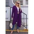 thumbnail image 3 of Zeagoo Women's Plus Size Cardigan Long Sleeve Duster Open Front Drape Lightweight Long Cardigans, 3 of 5