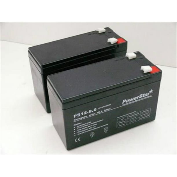 PowerStar PowerStar PS12-9-2PACK15 12V 9Ah Sla Batterie- Rasoir Quad Électrique- Scooter 2 Pack