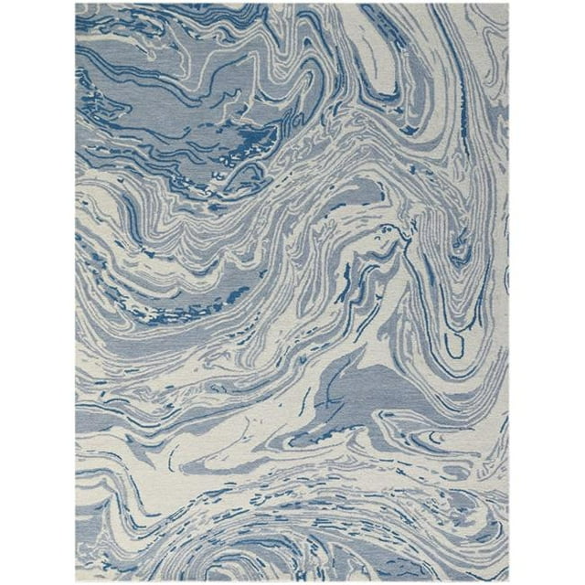 Amer Rug CRR57696 7 ft. 6 in. x 9 ft. 6 in. Carrara 5 Hand-Tufted Area Rug - Light Blue