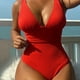 thumbnail image 2 of MKLEKYY Traje De Baño Mujer Women'S Solid Color Summer Beach Swimsuit Swimsuit, 2 of 6