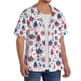 thumbnail image 2 of Gukieu Happy Columbus Day Print Men's Short-sleeved Shirts, Button-down Pocket Shirts, T-shirts, Beach Vacation Travel Summer Clothing-XX-Large, 2 of 5
