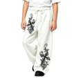 thumbnail image 2 of KHONTS Kids Boys Girls Wide Leg Sweatpants Y2k Gothic Baggy Sweat Pants High Waisted Pants,Size 4-15 Years, 2 of 5