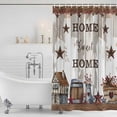 thumbnail image 4 of Farmhouse Waterproof Fabric Shower Curtain,Retro Country Star Berry Vintage Wood Grain Waterproof Fabric Shower Curtain for Bathroom Curtains Bathtubs Shower Curtains with 12 Hooks Standard 72x72, 4 of 8