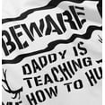 thumbnail image 5 of Beware Daddy Teaching Me to Hunt Toddler Boy Girl T Shirt Infant Toddler Brisco Brands 18M, 5 of 6