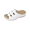 thumbnail image 2 of Fnooota Platform Sandals Women, Summer Open Toe Holiday Casual Flat Sandals White Size 9, 2 of 8