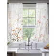 thumbnail image 2 of Pastoral Botanical Sheer Curtains 72 Inch Length 2 Panels Set, Vintage Watercolor Floral Voile Window Treatment Rod Pocket Curtains Sheers Drapes for Bedroom/Living Room/Kitchen 52"x72"x2, 2 of 7
