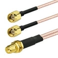 thumbnail image 4 of Eightwood RP-SMA Female Bulkhead Mount to Dual RP-SMA Male WiFi Antenna Adapter Splitter RG316 Cable 15cm for WiFi Router Hotspot Wireless Mini PCI Express PCIE Network Card, 4 of 7