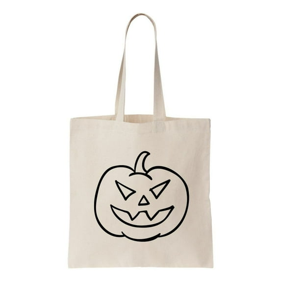 Halloween Pumpkin, Halloween Cotton Canvas Re-Usable Shopping & Carry-All Tote Bag